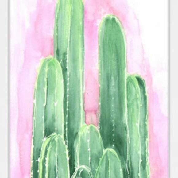 " Saguaro " by Kimberlee Watson Watercolor Painting Print in White Frame NEW NIB - Picture 7 of 9